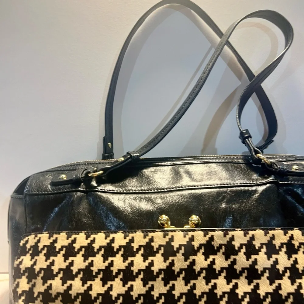 Badgley Mischka Houndstooth Miranda shoulder bag - Picture 3 of 10